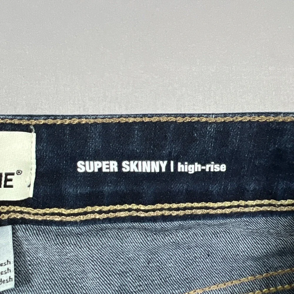 Jordache Super Skinny Jeans Womens 10 Blue Cotton Stretch Dark Wash High Rise